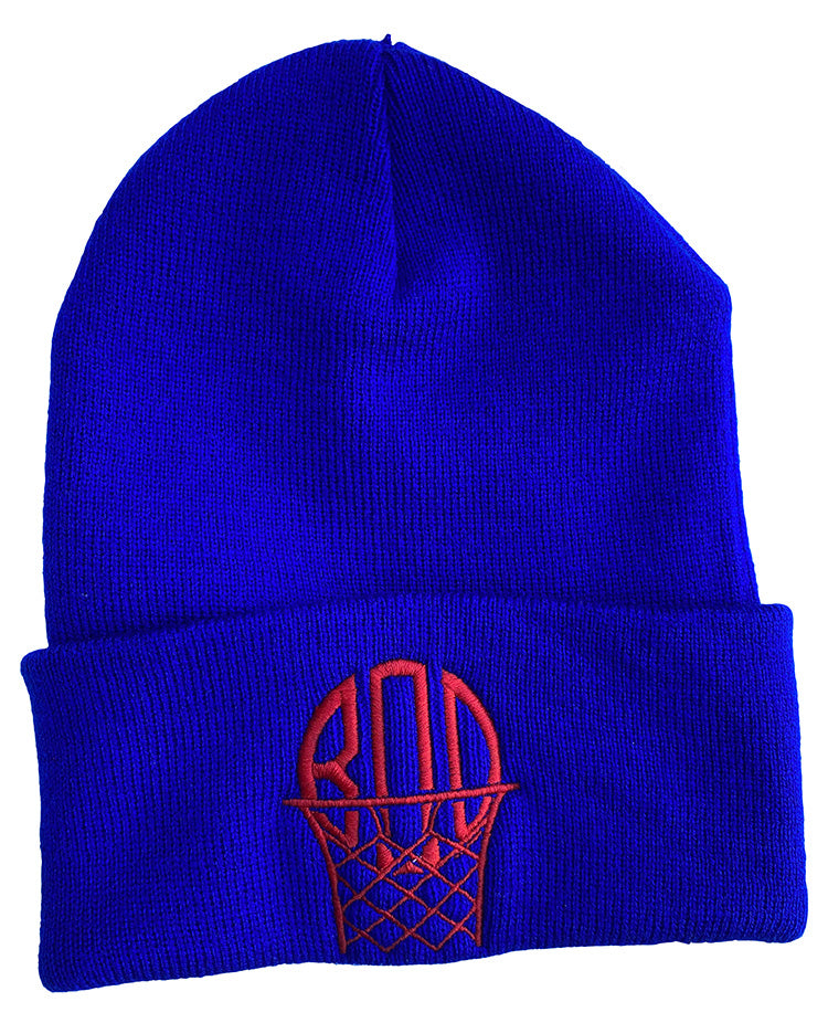 Blue Beanie with Red B.O.D Logo