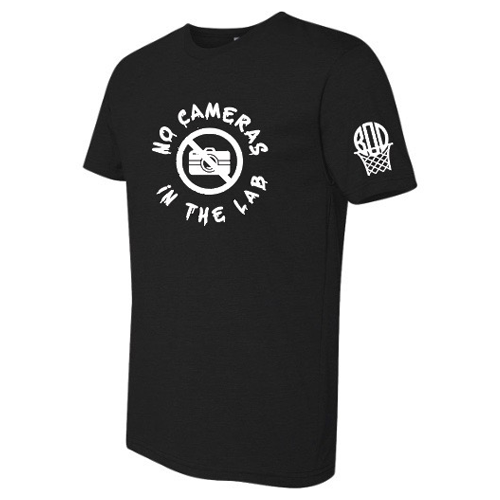 No Cameras in the Lab Black T-Shirt