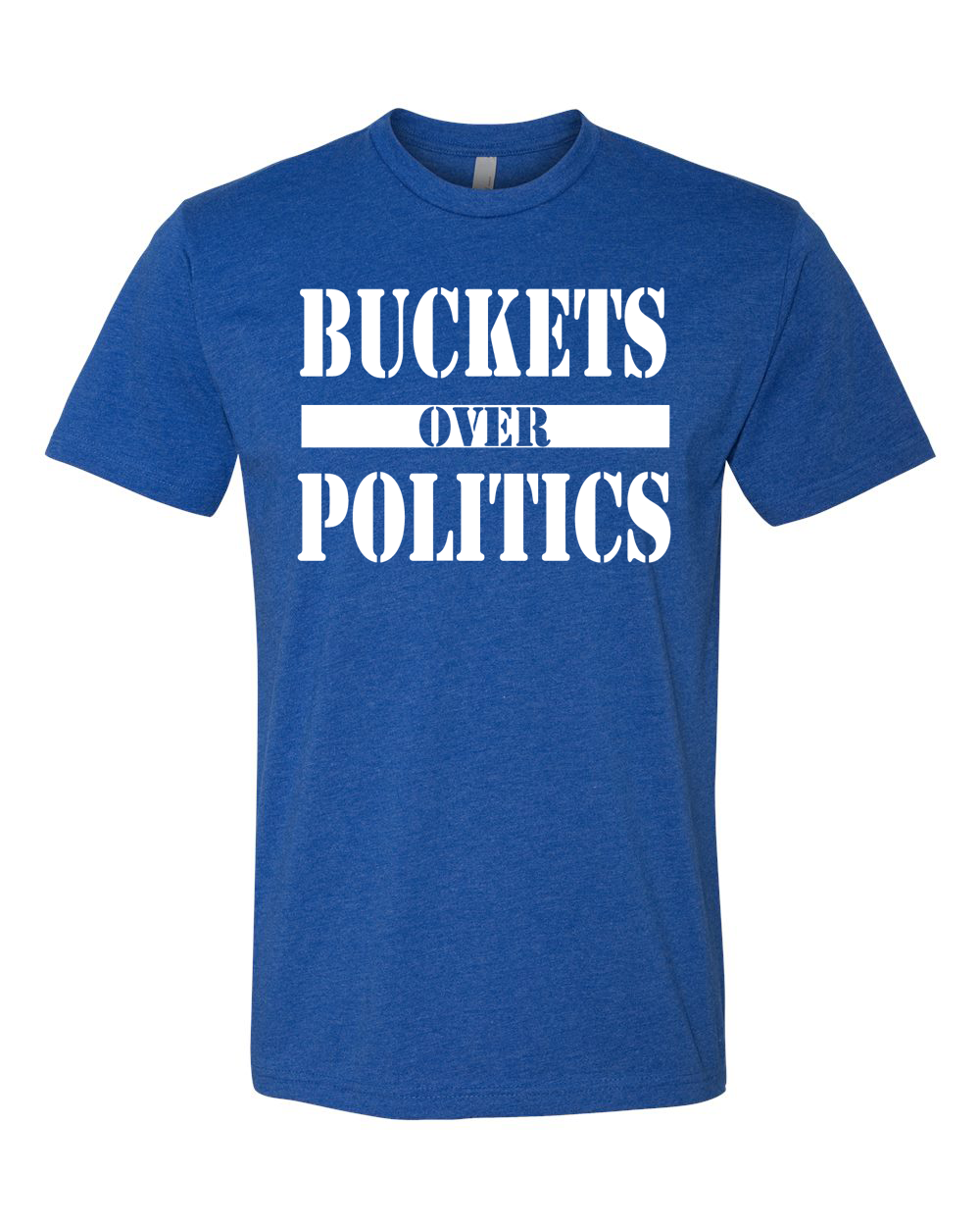 Buckets Over Politics Blue T-Shirt